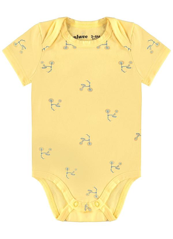 Malwee Kids - Body Infantil Bike Amarelo Claro