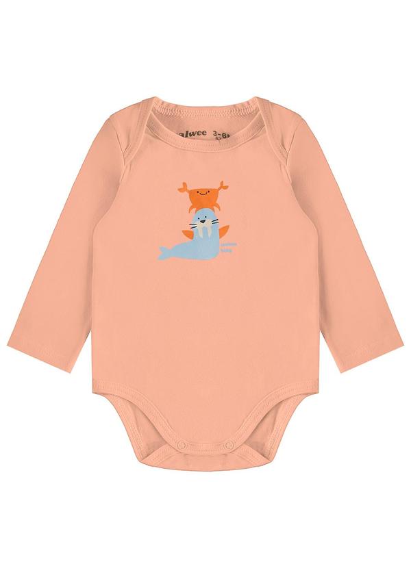 Malwee Kids - Body Infantil Foca Laranja Claro 3