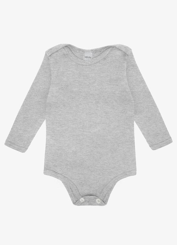 Infinita Cor - Body Infantil Masculino Cinza