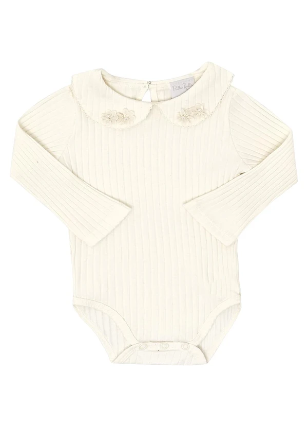 Pulla Bulla - Body Malha Canelada Bege