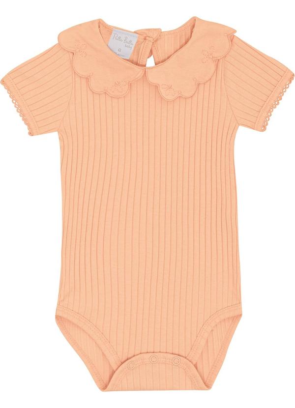 Pulla Bulla - Body Malha Canelada Laranja