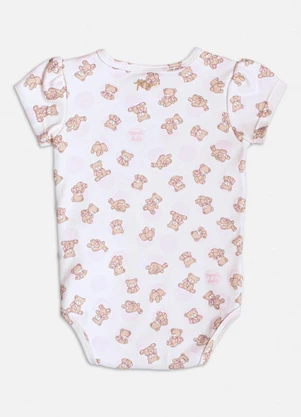 Momi - Body Manga Curta Baby Bear Bege - MOMI