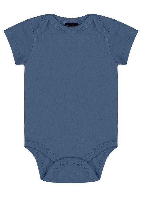 Guloseima - Body Manga Curta Básico Unissex Azul 1