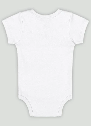 Up Baby - Body Manga Curta Bebê Menina Branco - UP BABY