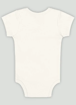 Body Manga Curta Bebê Menina Up Baby Branco - UP BABY