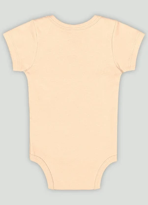 Up Baby - Body Manga Curta Bebê Menina Laranja - UP BABY