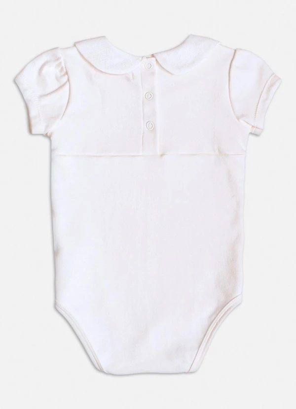 Momi - Body Manga Curta com Gola Gatinho Branco 2