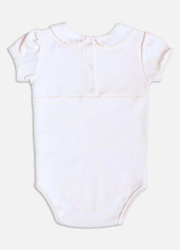 Momi - Body Manga Curta com Laços na Gola Branco 2