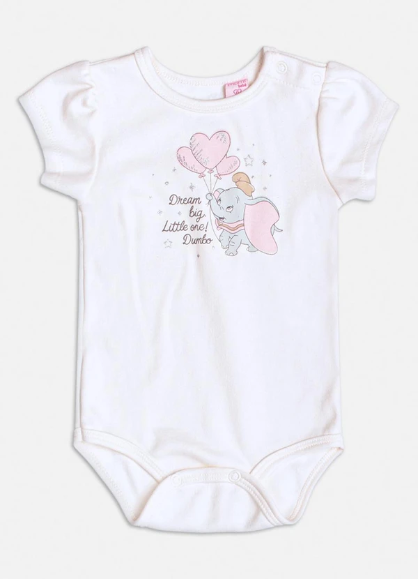 Momi - Body Manga Curta do Dumbo Branco 1