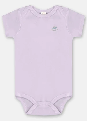 Up Baby - Body Manga Curta Unissex Bebê Roxo - UP BABY