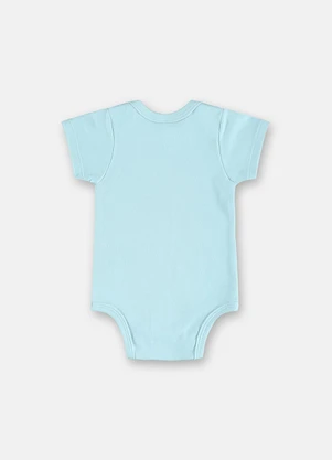 Up Baby - Body Manga Curta Unissex para Bebê Azul - UP BABY