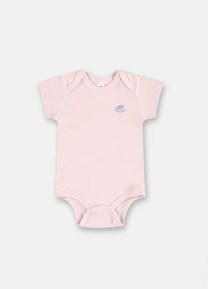 Up Baby - Body Manga Curta Unissex para Bebê Rosa - UP BABY