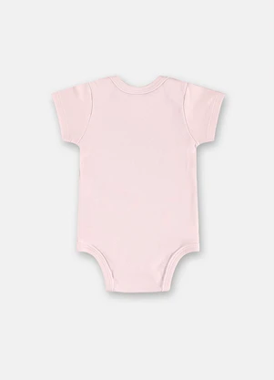 Up Baby - Body Manga Curta Unissex para Bebê Rosa - UP BABY