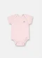 Up Baby - Body Manga Curta Unissex para Bebê Rosa - variação:  