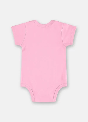 Up Baby - Body Manga Curta Unissex para Bebê Rosa - UP BABY