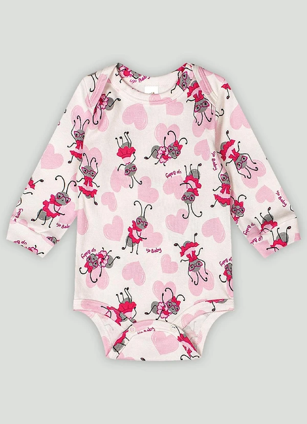 Up Baby - Body Manga Longa Bebê Menina Branco