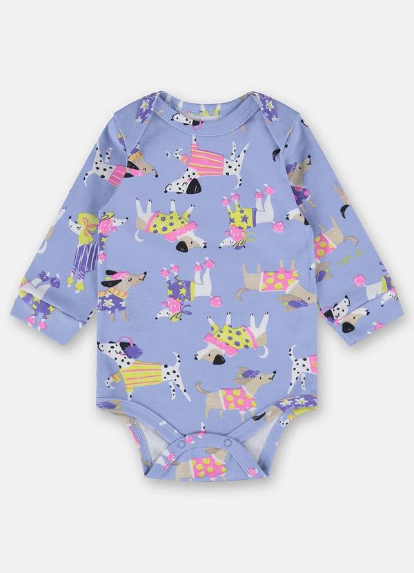 Up Baby - Body Manga Longa para Bebê Menina Azul 2