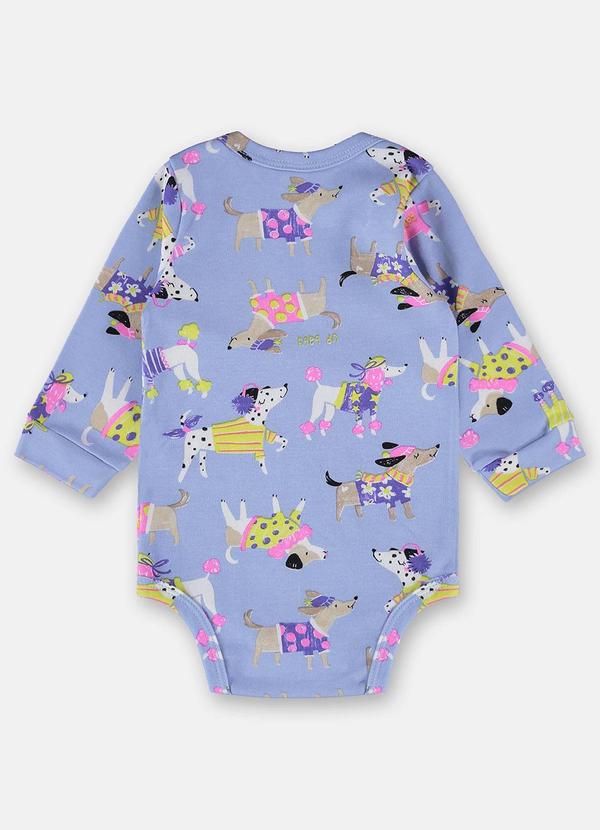 Up Baby - Body Manga Longa para Bebê Menina Azul 3