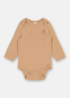 Up Baby - Body Manga Longa para Bebê Unissex Bege - UP BABY