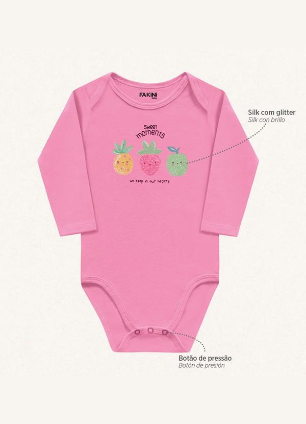 Fakini Kids - Body Manga Longa Rosa