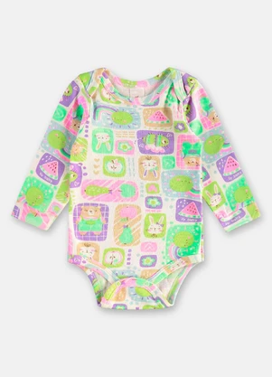 Up Baby - Body Manga Longa Suedine Essentials Branco - UP BABY
