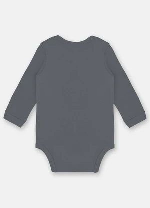 Up Baby - Body Manga Longa Unissex Bebê Cinza - UP BABY