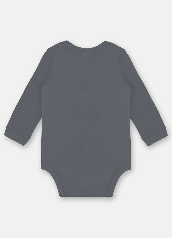 Up Baby - Body Manga Longa Unissex Bebê Cinza 2
