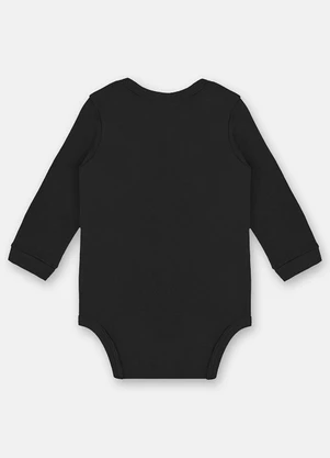 Up Baby - Body Manga Longa Unissex Bebê Preto - UP BABY
