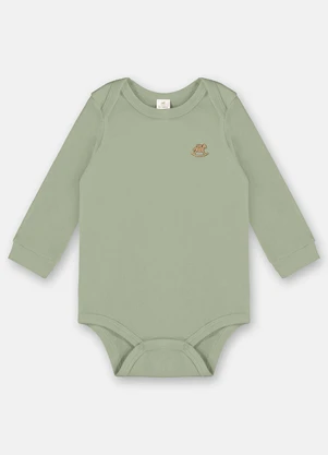 Up Baby - Body Manga Longa Unissex Bebê Verde - UP BABY