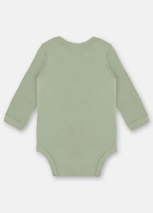 Up Baby - Body Manga Longa Unissex Bebê Verde - UP BABY