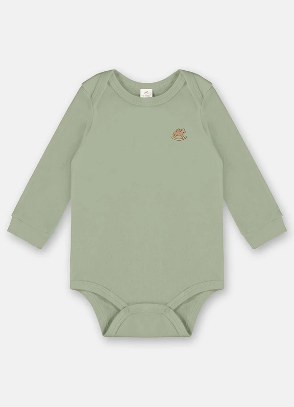 Up Baby - Body Manga Longa Unissex Bebê Verde