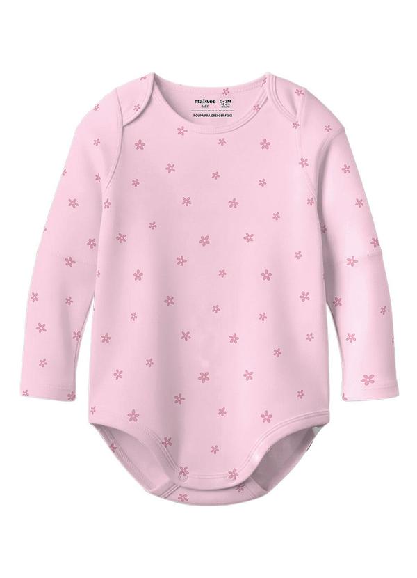 Malwee Kids - Body Margaridas Rosa Claro