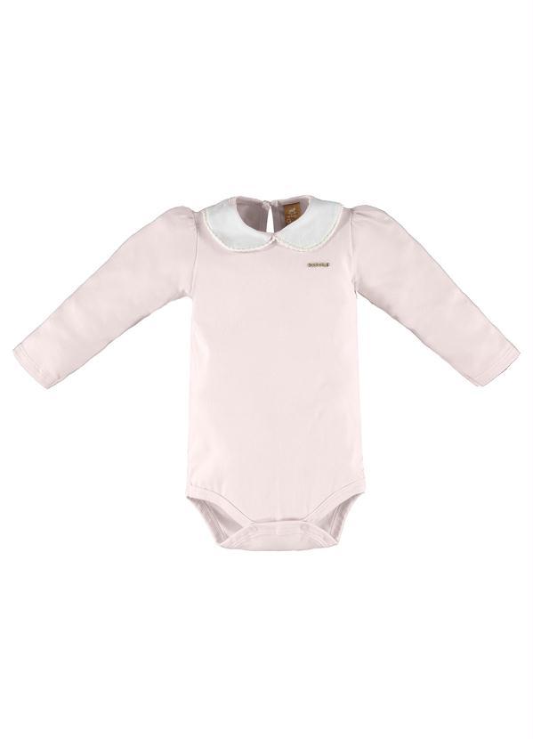 Up Baby - Body Menina Bebê em Cotton Rosa