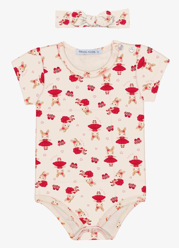 Trick Nick - Body Menina com Faixa de Cabelo Bege