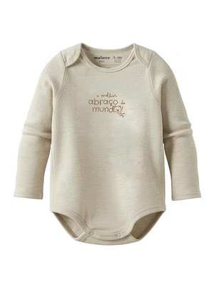 Malwee Kids - Body "O Melhor Abraço do Mundo" Cinza Mescla - MALWEE KIDS
