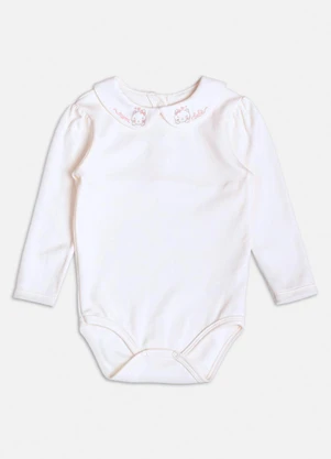 Momi - Body Off White com Gola de Gatinho Branco - MOMI