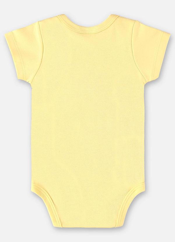 Up Baby - Body para Bebê Menina em Suedine Amarelo 2