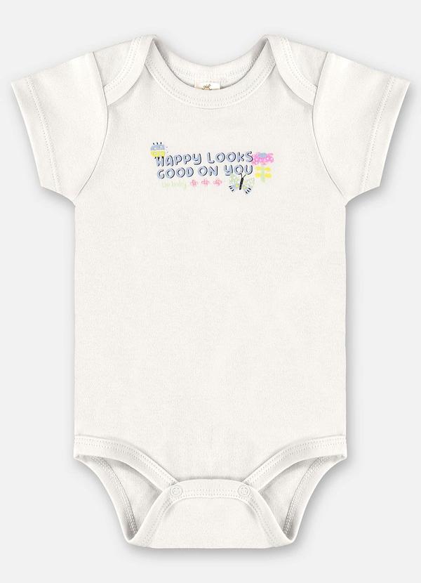 Up Baby - Body para Bebê Menina em Suedine Bege 1