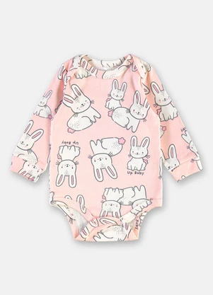 Up Baby - Body para Bebê Menina Estampado Rosa - UP BABY