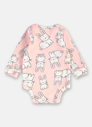 Up Baby - Body para Bebê Menina Estampado Rosa - UP BABY