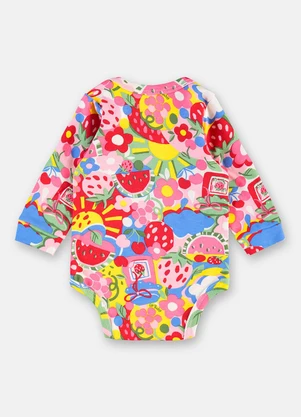 Up Baby - Body para Bebê Menina Estampado Rosa - UP BABY