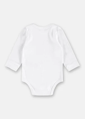 Up Baby - Body para Menina Bebê Manga Longa Branco - UP BABY
