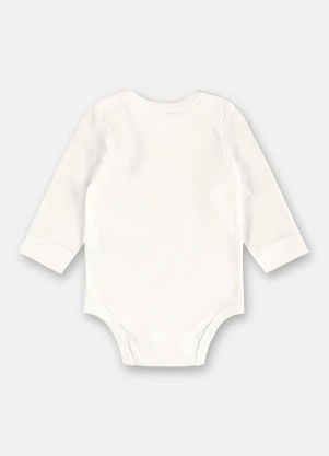 Up Baby - Body para Menina Bebê Manga Longa Branco - UP BABY