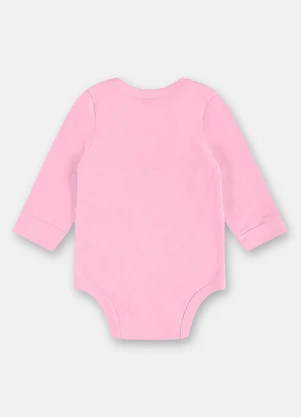 Up Baby - Body para Menina Bebê Manga Longa Rosa - UP BABY