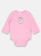 Up Baby - Body para Menina Bebê Manga Longa Rosa - variação:  