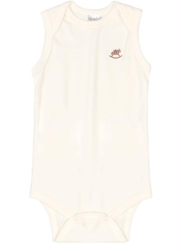 Up Baby - Body Regata Básico Unissex Bege