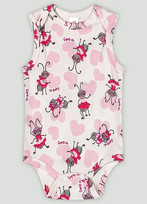 Up Baby - Body Regata para Bebê Menina Branco