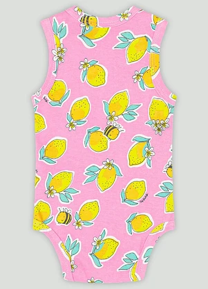 Body Regata para Bebê Menina Up Baby Rosa - UP BABY