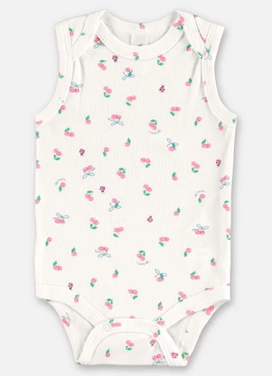 Up Baby - Body Regata Suedine Bebê Menina Bege - UP BABY