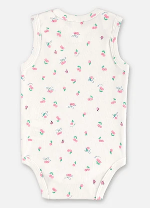 Up Baby - Body Regata Suedine Bebê Menina Bege - UP BABY